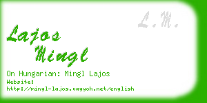 lajos mingl business card